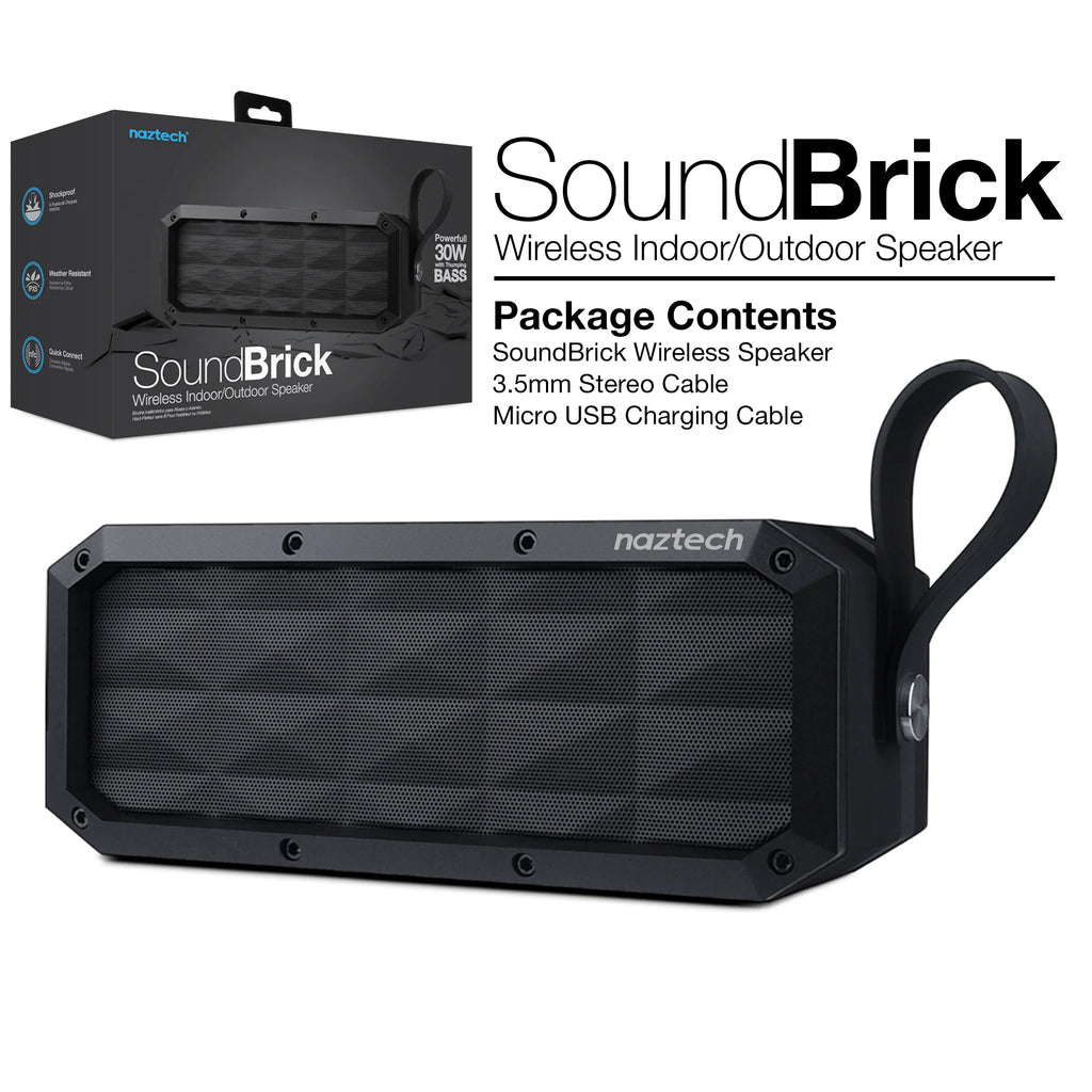 Naztech Soundbrick Wireless Speaker Black (13896-HYP)