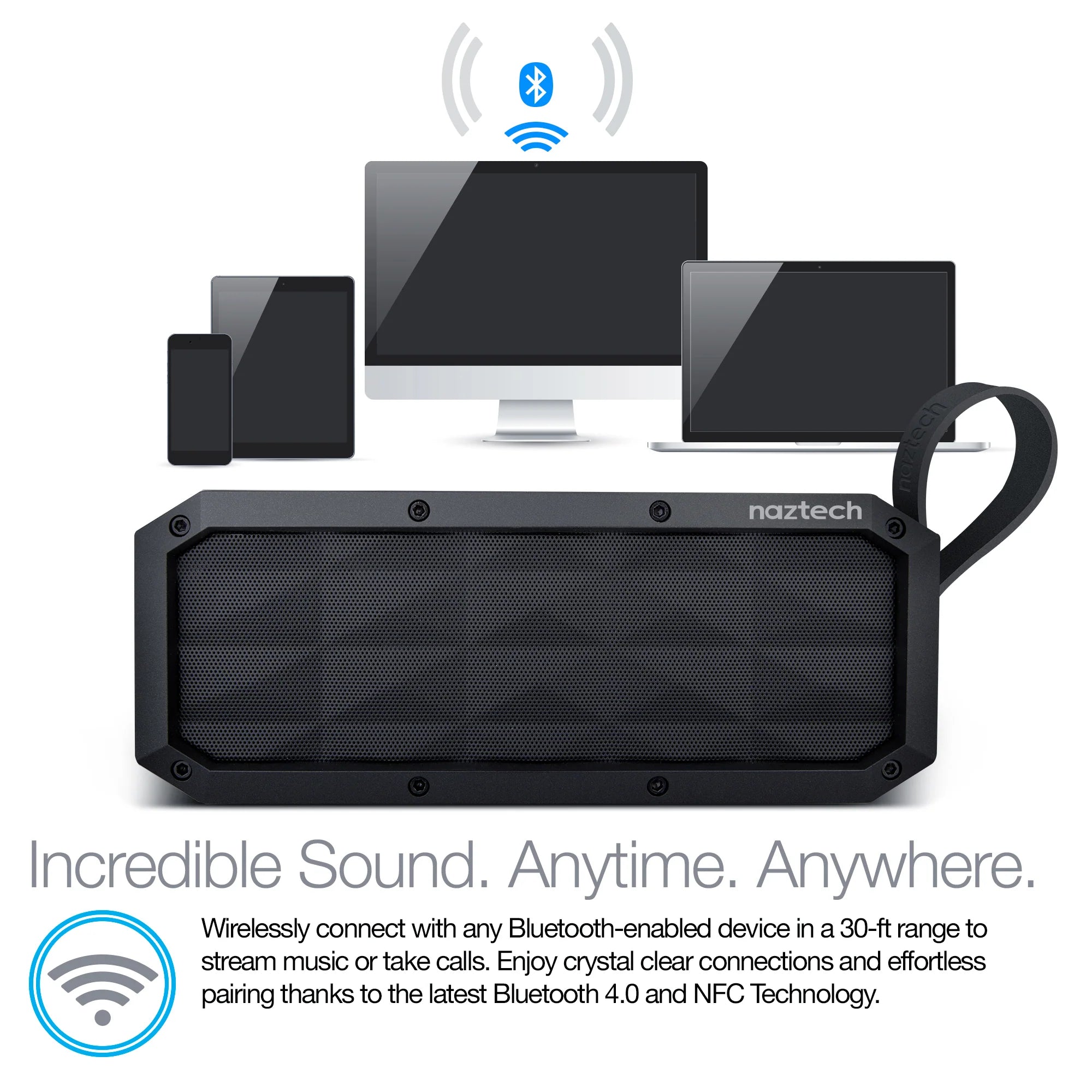 Naztech Soundbrick Wireless Speaker Black (13896-HYP)