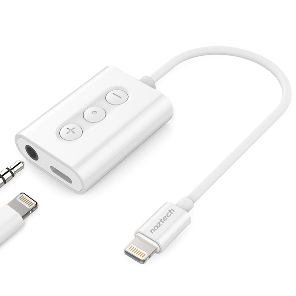 Naztech MFI Lightning to 3.5Mm Audio + Charging Adapter