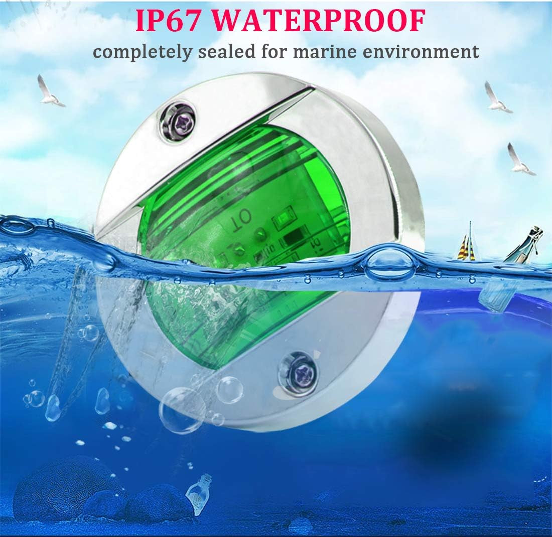 LED Night Fishing Lights - Courtesy, Deck, Navigation Lights for Boats (Green)